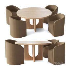 Rh breton round dining table